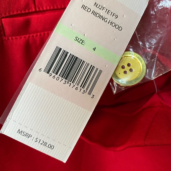 NWT NANETTE LEPORE Long Red Riding Hood Blazer Size 4 - Picture 3 of 9